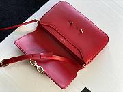 YSL Saint Laurent Le Maillon Satchel Bag Red 649795 Size 24x14.5x3.5 cm - 3