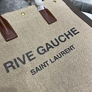 YSL Rive Gauche N/S Tote Bag Beige/Gray 631682 Size 37.5×38×17 cm - 5