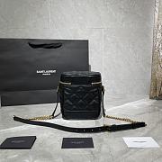 YSL 80's Vanity Bag In Carré-Quilted Black 649779 Size 14.5 X 16.5 X 9 cm - 4