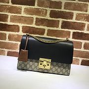 GUCCI Padlock Medium Gg Shoulder Bag Black 409486 Size 30 x 19 x 10 cm - 1