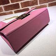 GUCCI Padlock Medium Gg Shoulder Bag Full Pink Leather 409486 Size 30 x 19 x 10 cm - 4