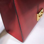 GUCCI Padlock Medium Gg Shoulder Bag Full Red Leather 409486 Size 30 x 19 x 10 cm - 6