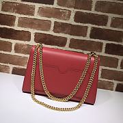 GUCCI Padlock Medium Gg Shoulder Bag Full Red Leather 409486 Size 30 x 19 x 10 cm - 2