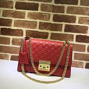 GUCCI Padlock Medium Gg Shoulder Bag Red Pressure 409486 Size 30 x 19 x 10 cm - 1