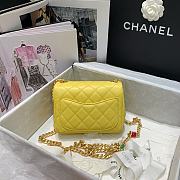 CHANEL Mini Flap Bag Yellow AS2379 Size 17 x 12 x 8 cm - 4