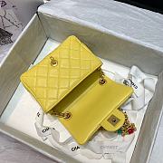 CHANEL Mini Flap Bag Yellow AS2379 Size 17 x 12 x 8 cm - 3