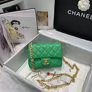 CHANEL Mini Flap Bag Green AS2379 Size 17 x 12 x 8 cm - 1