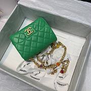 CHANEL Mini Flap Bag Green AS2379 Size 17 x 12 x 8 cm - 3