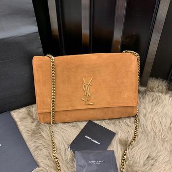 YSL Kate Small Light Brown Leather 553804 Size 28.5x20x6 cm
