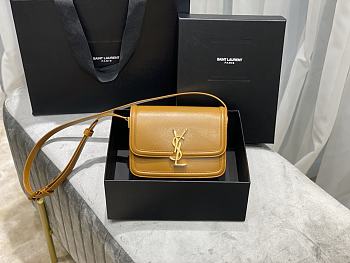 YSL Solferino Satchel In Box Leather Caramel 634306 Size 19x13x5 cm