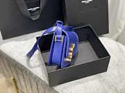 YSL Solferino Satchel In Box Leather Electric Blue 634306 Size 19x13x5 cm - 2