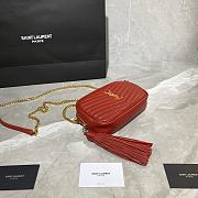 YSL Lou Camera Bag In Quilted Leather Red 585040 Size 18×10×5 cm - 6