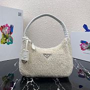 Prada Re-Edition 2000 Shearling Mini Bag White 1NE515 Size 23x14x5 cm - 1