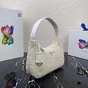 Prada Re-Edition 2000 Shearling Mini Bag White 1NE515 Size 23x14x5 cm - 5