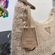 Prada Re-Edition 2000 Shearling Mini Bag Beige 1NE515 Size 23x14x5 cm - 4