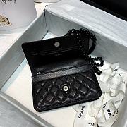 Chanel Classic Flap Bag Black 81059 19 cm - 2