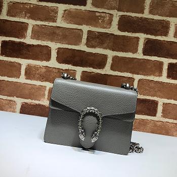 GUCCI Dionysus Leather Mini Bag Gray 421970 size 20 x 15.5 x 5 cm