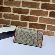 GUCCI Horsebit 1955 Zip Around Wallet Brown PVC/Red 621888 Size 19 x 10 x 2.5 cm - 2