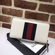 GUCCI Large Zip Around Wallet Sylvie Meter White 476083 Size 19 x 10 x 2.5 cm - 4