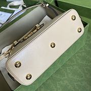 GUCCI Horsebit 1955 Small Top Handle Bag Full Oatmeal Skin 621220 Size 25 x 24 x 9 cm - 5