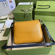 GUCCI Small Messenger Bag With Yellow/Blue Full Leather 648934 Size 23.5 x 17.5 x 5 cm - 5