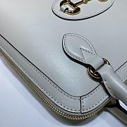 GUCCI Horsebit 1955 Small Top Handle Bag White 621220 Size 25 x 24 x 9 cm - 5