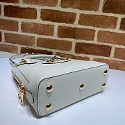 GUCCI Horsebit 1955 Small Top Handle Bag White 621220 Size 25 x 24 x 9 cm - 6