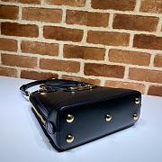 GUCCI Horsebit 1955 Small Top Handle Bag Black 621220 Size 25 x 24 x 9 cm - 4