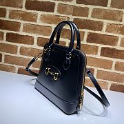 GUCCI Horsebit 1955 Small Top Handle Bag Black 621220 Size 25 x 24 x 9 cm - 2
