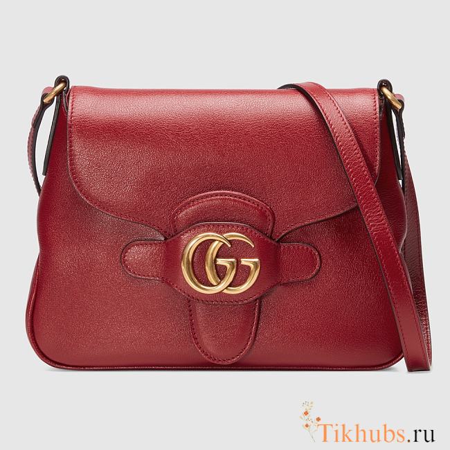 GUCCI Small Messenger Bag With Red Full Leather 648934 Size 23.5 x 17.5 x 5 cm - 1