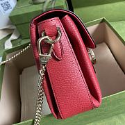 GUCCI Small Interlocking G Shoulder Bag Red 607720 Size 22 x 15 x 7 cm - 5