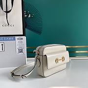 GUCCI Horsebit 1955 Small Gg Supreme Off-White Full Leather 645454 Size 22.5 x 17 x 6.5 cm - 6