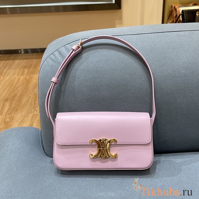 CELINE Arc De Triomphe Armpit Bag Pink BF4 Size 20 × 10 × 4 cm - 1