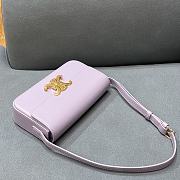 CELINE Arc De Triomphe Armpit Bag Lilac Purple BF4 Size 20 × 10 × 4 cm - 2