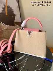 LV Capucines Small Handbag Apricot M55910 Size 27 x 21 x 10 cm - 1