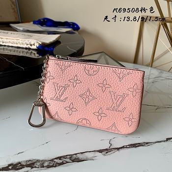 LV Key Pouch Pink M69508 Size 13.8 x 9 x 1.5 cm