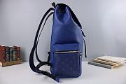 LV Cross Pattern OUTDOOR Backpack Blue M30419 Size 37 x 45 x 19 cm - 3