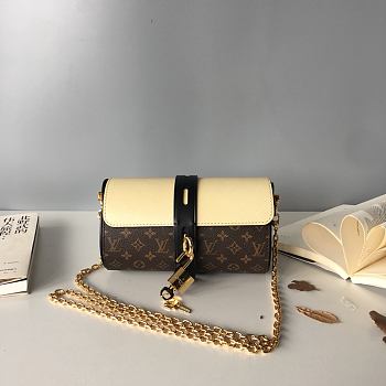 LV GLASSES CASE Handbag Beige M43524 Size 18.5 x 9.5 x 7.5 cm