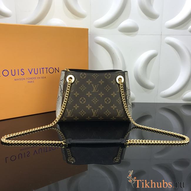 LV Surene BB Handbag Monogram Coated Canvas And Python Skin M43777 Size 24 x 17 x 11 cm - 1