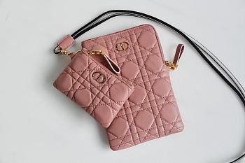 DIOR Crossbody Bag Pink 327 Size 18.5 x 12 x 7.5 cm