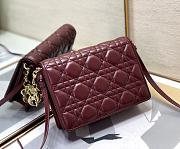 DIOR Lady Dior Clutch Red Wine 2261 Size 18 x 12 x 3 cm - 5