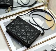 DIOR Lady Dior Clutch Black 2261 Size 18 x 12 x 3 cm - 3