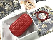 DIOR Handbag Red S5488 Size 18.5 x 13 x 10.5 cm - 5