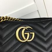 GG Marmont Matelassé Shoulder Bag In Black Leather 453569 Size 36 x 27 x 14 cm - 5
