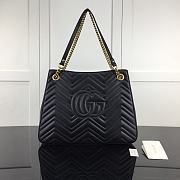 GG Marmont Matelassé Shoulder Bag In Black Leather 453569 Size 36 x 27 x 14 cm - 4