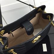 GG Marmont Matelassé Shoulder Bag In Black Leather 453569 Size 36 x 27 x 14 cm - 2