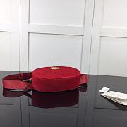Gucci GG Marmont Matelasse Belt Bag Red Velvet 476434 Size 18 x 11 x 5 cm - 2