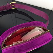 Gucci GG Marmont Matelasse Belt Bag Purple Velvet 476434 Size 18 x 11 x 5 cm - 6