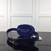 Gucci GG Marmont Matelasse Belt Bag Dark Blue Velvet 476434 Size 18 x 11 x 5 cm - 6