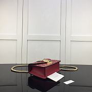 Gucci Sylvie Leather Mini Chain Bag Red 431666 Size 19 x 14 x 7.5 cm - 6